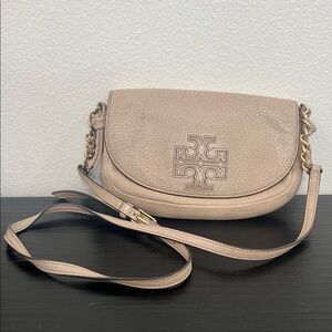 Tory Burch Light pinkish Tan Crossbody Bag Dirty and Beat Up
